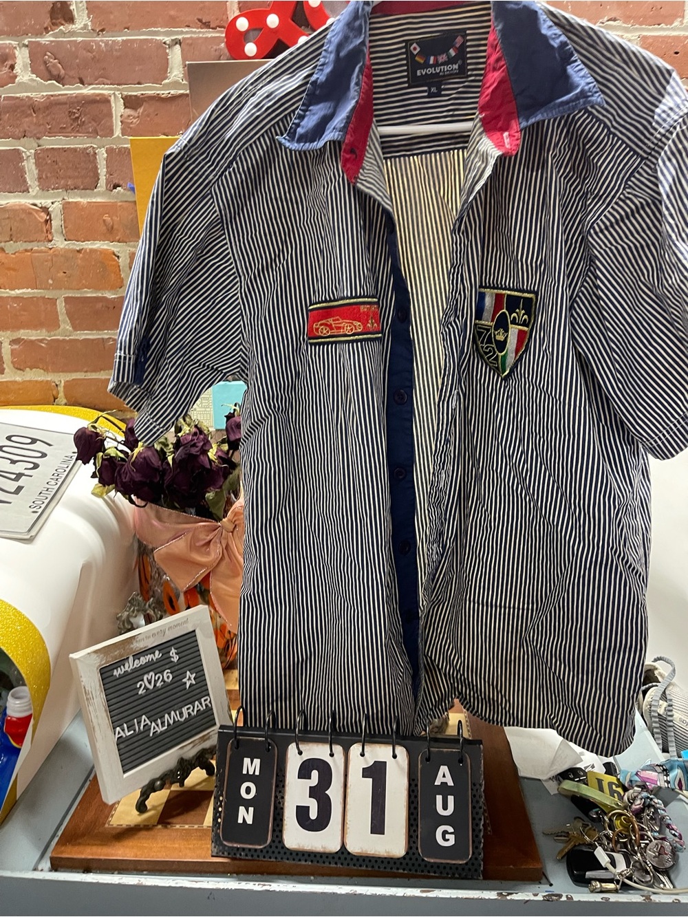 Y2K-era urban wear, characterized by its bold vertical hickory stripes,
